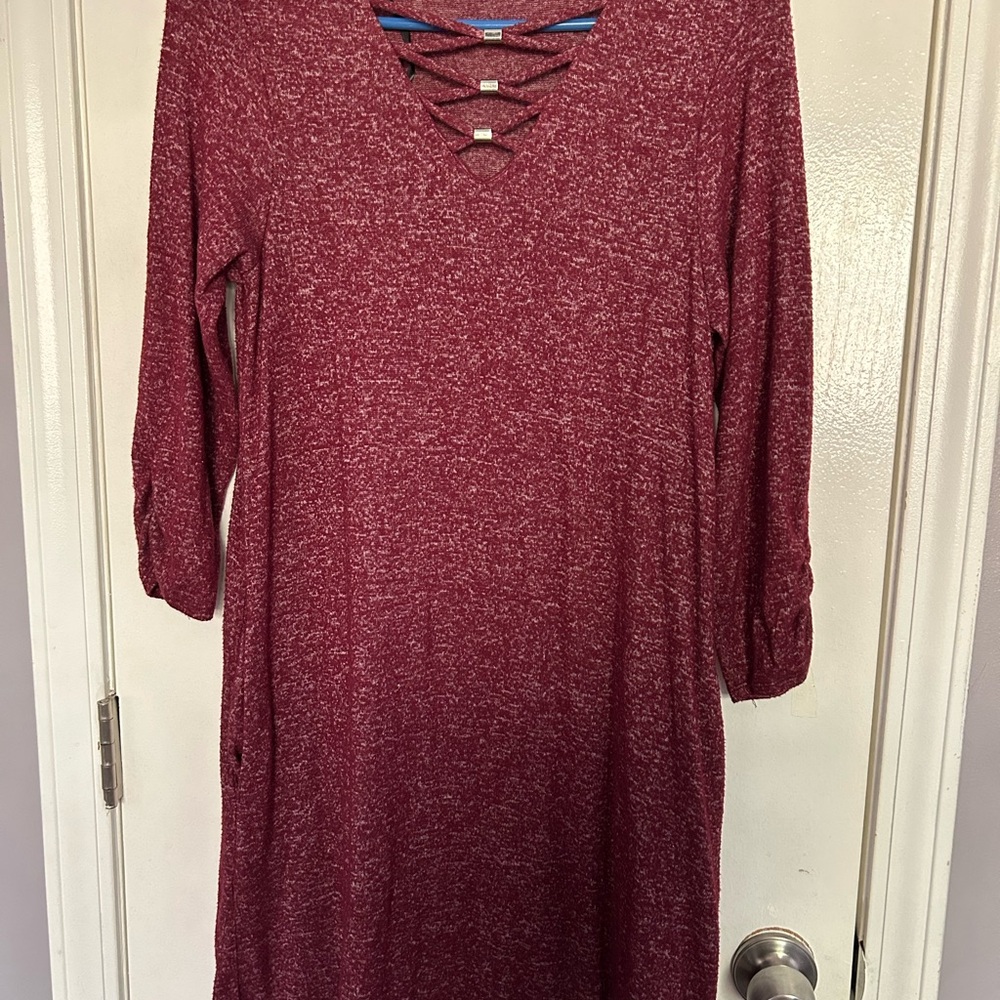 Apt. 9 Burgundy Knit Dress